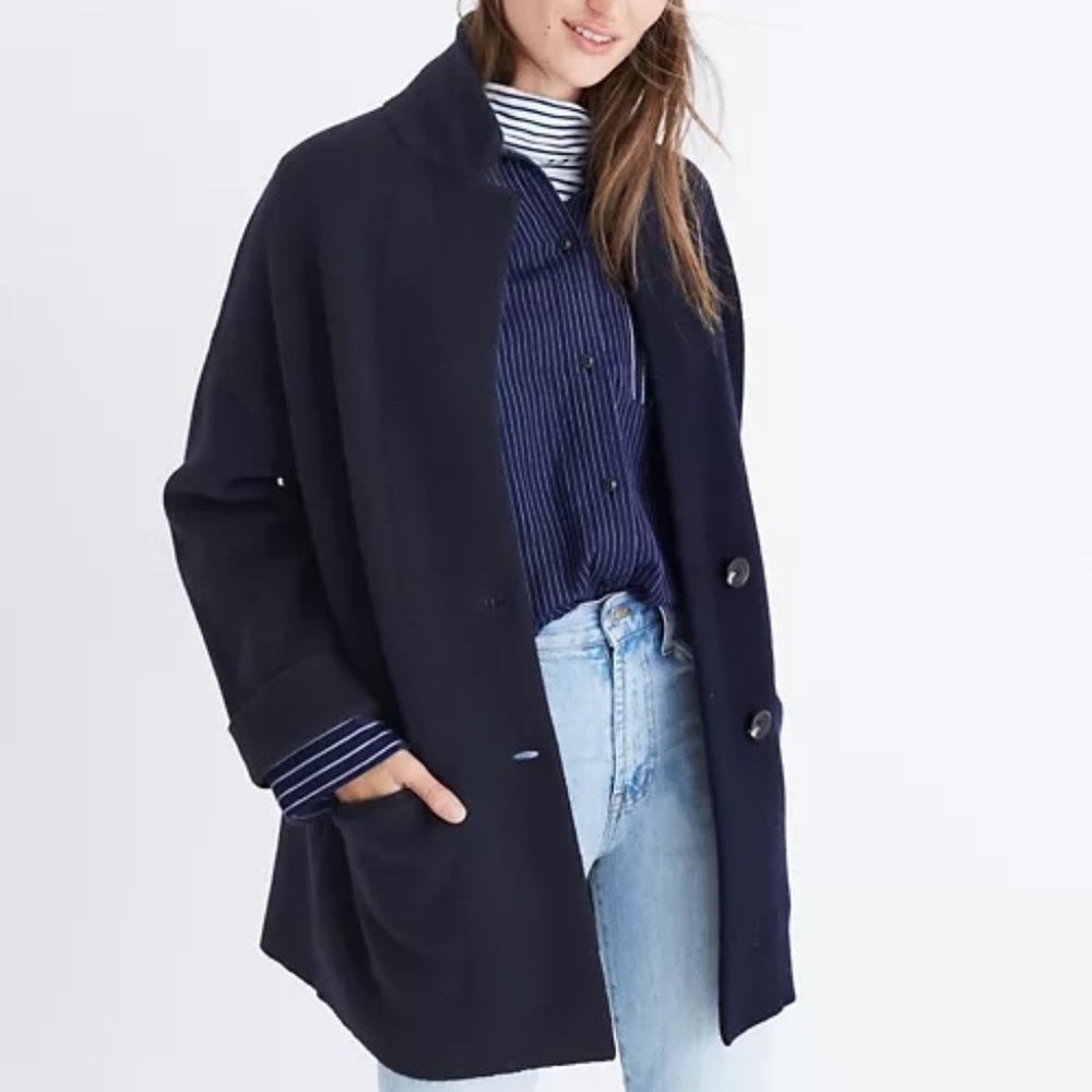 Madewell Sweater Blazer Navy Sz XS